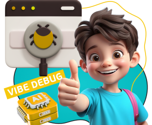 Тестирование & Vibe Debug. Охотники за багами - КИБЕРшкола программирования для детей, компьютерные курсы для школьников, начинающих и подростков - KIBERone г. Улан-Удэ